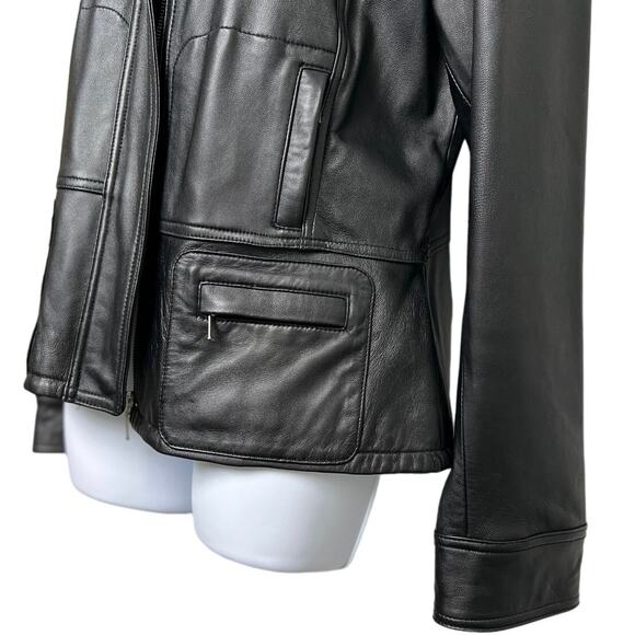 John Paul Richard Uniform 100% Leather Stand-Collar Jacket/L - Picture 3 of 8